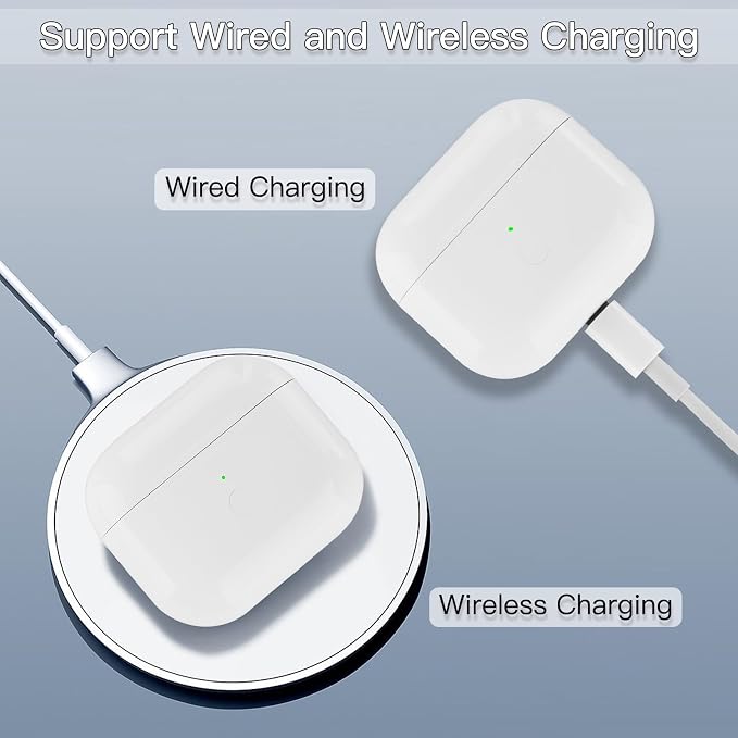 Replacement for AirPods 3rd Gen Wireless Charging Case,Only Compatible with iPod 3rd Generation Charger Cases, with Lightning,(White)