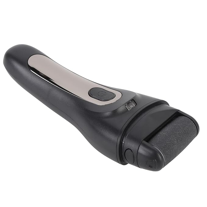 Electric Callus Remover Powerful Motor Electric Foot File Complete Accessories Cordless Use for Home Use (Black)