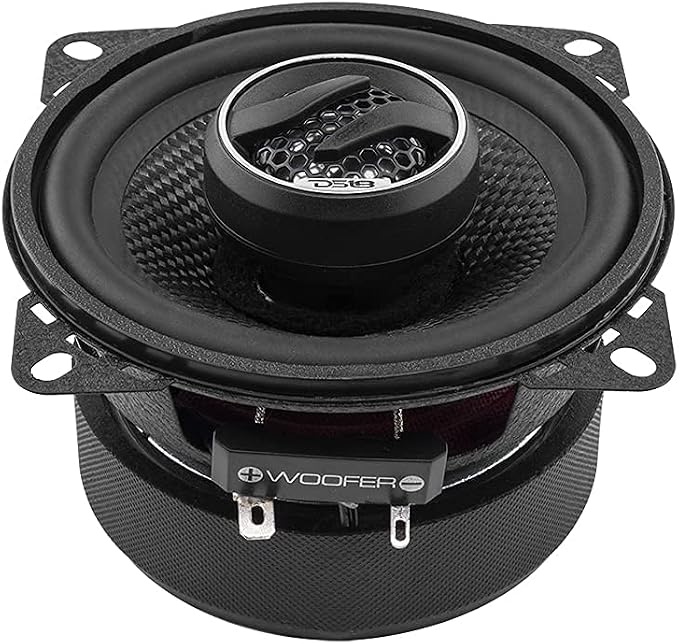 DS18 ZXI-44 4" Car Audio Coaxial Speaker with Built in Neodymium Tweeter and Kevlar Cone – 2 Way 150 Watts Max 4 Ohm (2 Speakers),Black