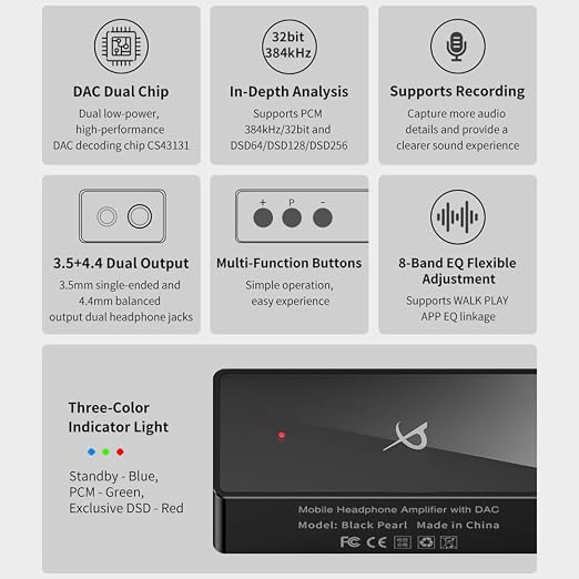 TRN Black Pearl Decoder Dual CS43131 Portable USB DAC/AMP