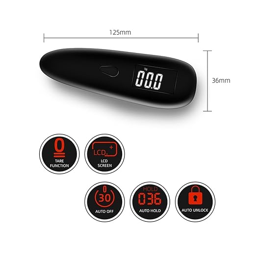 Luggage Scale, Luggage Scale 50KG Mini Weight Scale Precision Scal Digital Hanging Steelyard Suitcase Travel Tool