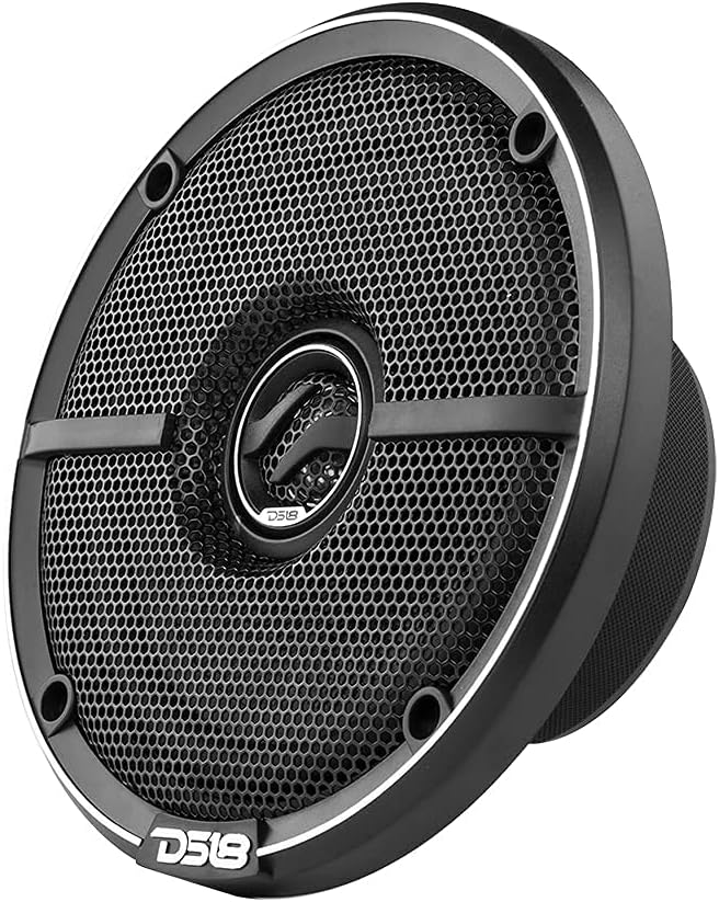 DS18 ZXI-654 6.5" Car Audio Coaxial Speaker with Built in Neodymium Tweeter and Kevlar Cone – 2 Way 240 Watts Max 4 Ohm (2 Speakers)
