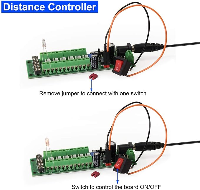 Evemodel PCB012 Power Distribution Board Self-Adapt Distributor HO N O LED Street Light Hub DC AC Voltage Train Power Control