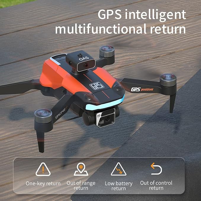 GoolRC GPS Drone with 8K Dual Camera for Adults, 60 Mins Flight with 3 Batteries, Foldable Brushless Motor FPV RC Quadcopter with Carrying Case, Obstacle Avoidance, Auto Return, Optical Flow, Headless Mode, Waypoint Fly