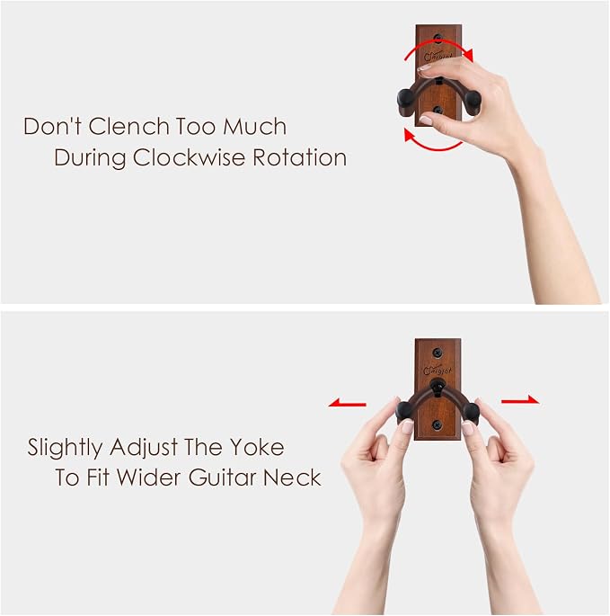 SNIGJAT Guitar Wall Mount, Classical Hardwood Guitar Hanger Mount, Wall Holder Hook Stand for Acoustic, Ukulele, Banjo, Bass, Mandolin