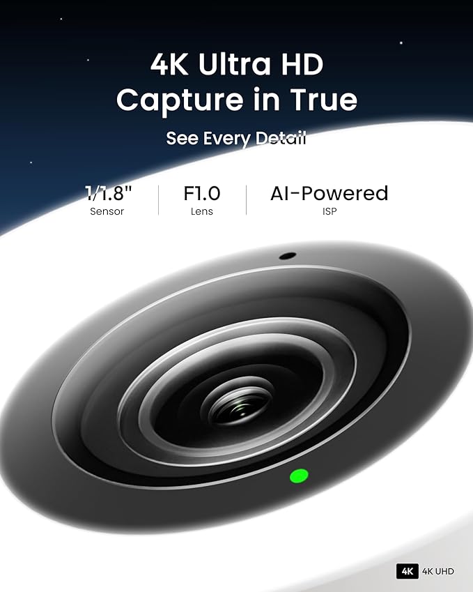 youkey 4K Outdoor Security Camera with Adjustable Ring Light, No Monthly Fees, Plug-in WiFi 6, F1.0 Color Night Vision, 24/7 Recording, AI Human & Vehicle Detection, IP67, Works with Alexa & Google
