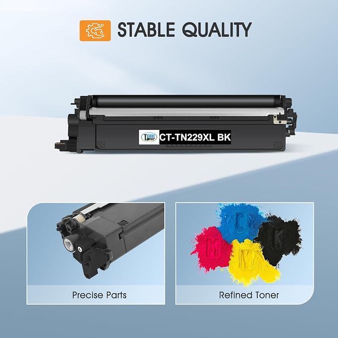TN229 TN229XL Toner Cartridges MFC-L3780CDW MFC-L3720CDW: Compatible for Brother HL-L3280CDW HL-L3220CDW HL-L3300CDW HL-L3295CDW MFC-L3765CDW TN-229XL TN 229 229XL Toner Cartridges 4 Pack Printer