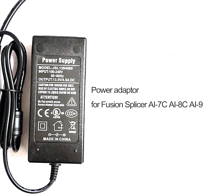 Generic Power Charger and Power Adapter Replacement for SM&MM Fiber Splicer, Recharger and Power Adaptor for Fusion Splicer AI-7C AI-8C AI-9 with Power Cord, US-Plug