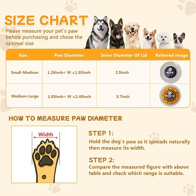 Mechanical Dog Paw Cleaner-Manually Driven Spinning-Cup Washer for All Breeds (Small-Medium)