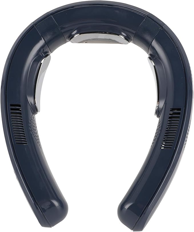 Haofy Rechargeable Bladeless Neck Fan, Portable Cooling Air Conditioner for Outdoor Work, Gym, Office, Travel, Lawn Trimming, Yard Work, 3 Heating Modes (Navy Blue 4)