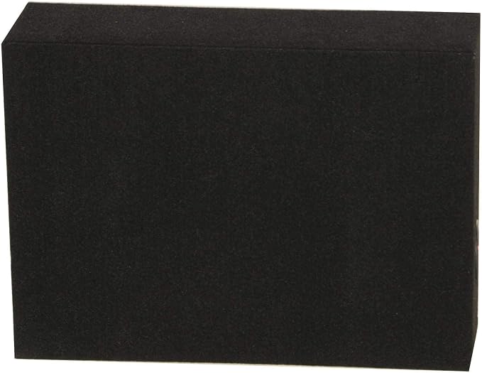 Q Power Single 10-Inch Shallow Subwoofer Enclosure – Low-Profile Sealed MDF Car Audio Box with Charcoal Carpeting