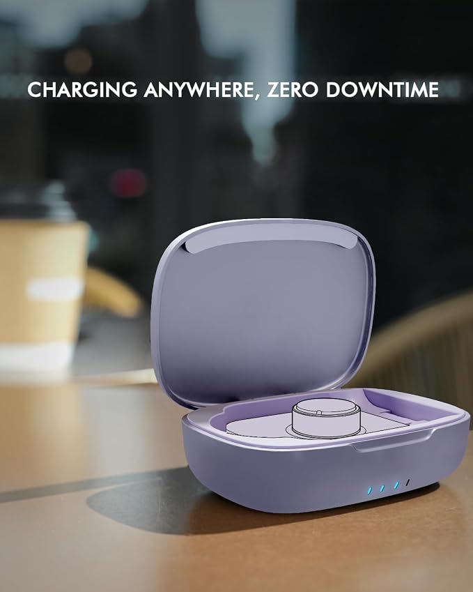 Doohoeek Updated Charging Case Compatible with Oura Ring 4 & 3 Charger, Wireless Power Station Fits Official Chargers & Fit All-Sized Rings Gen 4 & 3 1000mAh (Charger NOT Included)