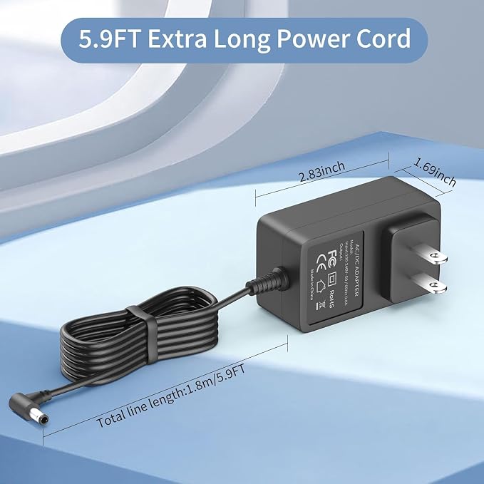 24V Power Adapter for KNKA Air Purifier Replacement for KNKA APH4000 & APH3000 Air Purifiers Adapter Power Cord