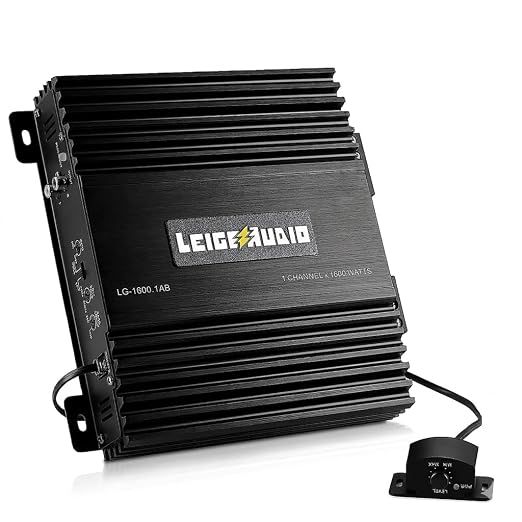 1600 Watts MonoBlock Amplifier, Class A/B, Remote Subwoofer Control, Mosfet Power Supply, Subwoofer Amplifiers for Car Audio Speakers
