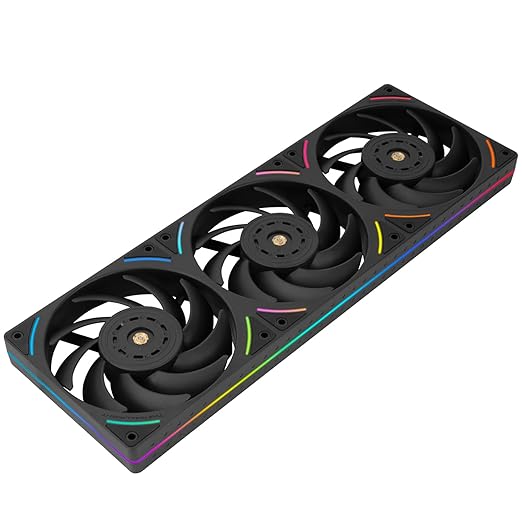 Thermalright TL-UB36 CPU Fan 120mm Case Cooler,PWM Connector Silent Computer Cooling,Low Noise 27dba,360x120x25mm,3 Pack PC Fans,Black