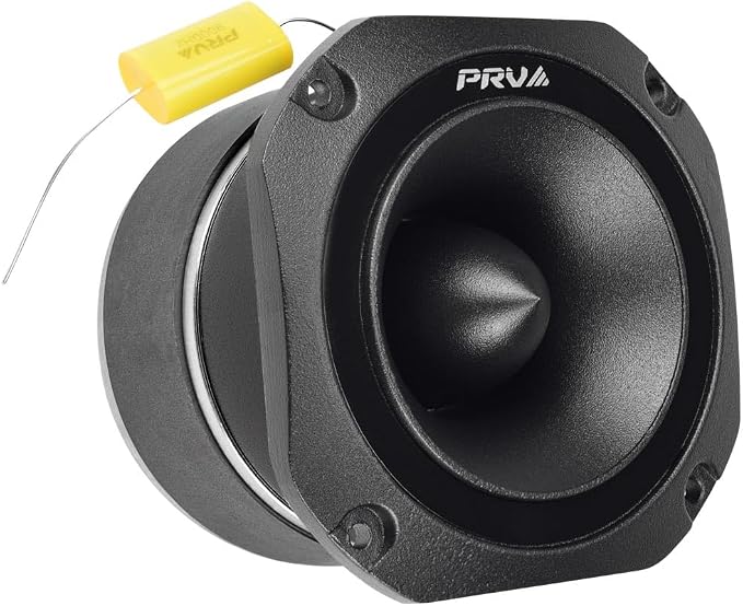 PRV AUDIO TW700Ti Black 4 Inch Titanium Bullet Tweeter TW700Ti 240 Watts, 8 Ohm Super Tweeter, Built-in Capacitor Pro Audio High Frequency Driver (Single)