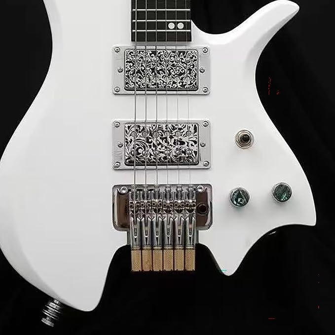 10.5mm Headless Electric Guitar Bridge Chrome Brass Block Saddle Hardened Steel Plate 2 point tremolo bridge for 6 String Headless Electric Guitar Replacement parts