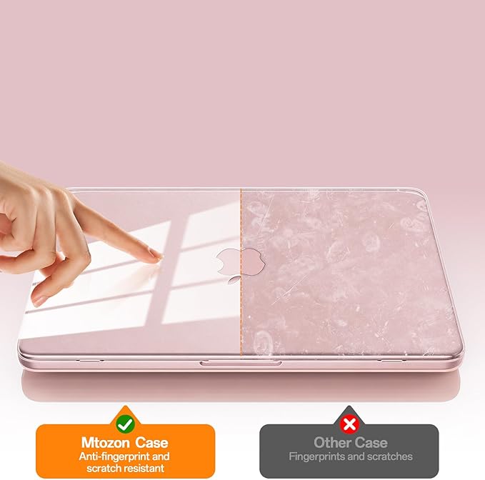 Case Compatible with MacBook Neo 13 inch Laptop 2026 (Model A3404), Scratch Resistant Protective Hard Shell Cover, Crystal Blush