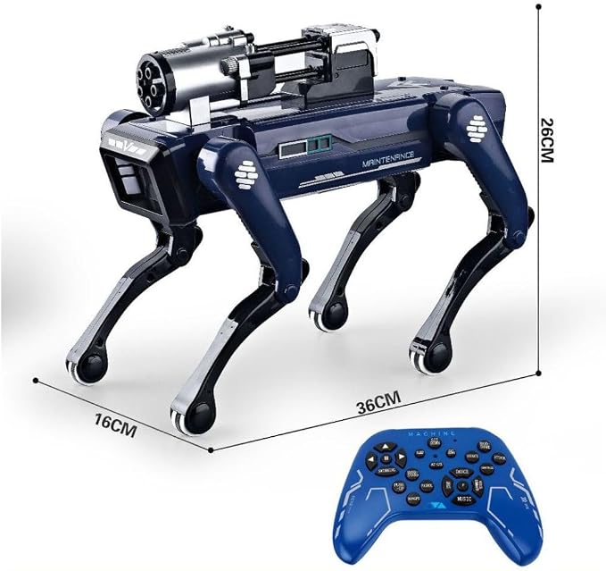Robot Dog Toy for Kids, Interactive Smart Robotic Puppy with Voice & Remote Control, Programmable AI Pet 30+ Actions, Music & Dance, Soft Bullet Shooting, STEM Educational Birthday Gift Boys Girls