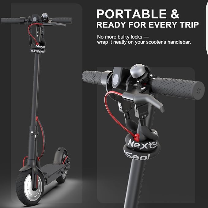 Electric Scooter Lock, High Security Scooter Lock, Keyless Locking, 35.5inch Anti Theft Bike Chain Locks with Key, Bicycle Accessories for Scooters, Bike, Fence