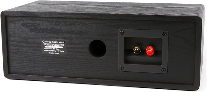Micca MB42-C Center Channel Speaker for Home Theater, Surround Sound, Passive, 2-Way (Black, Each)