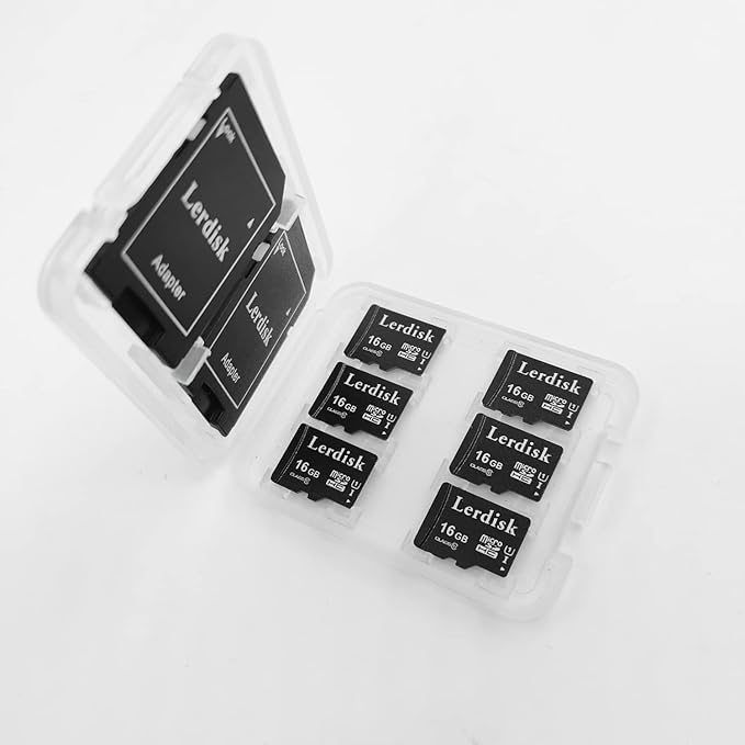 Factory Wholesale 16GB Micro SD Card 6-Pack U1 Class 10,60MB/s Read for 1080P Camera,Game Console, Drone,Android Phone (6x16GB)