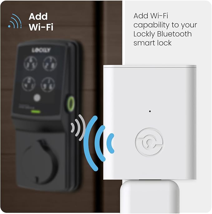 Lockly Secure Link Wi-Fi Hub - Control Your Lockly Smart Lock from Anywhere with Real-time Notifications and Voice Control