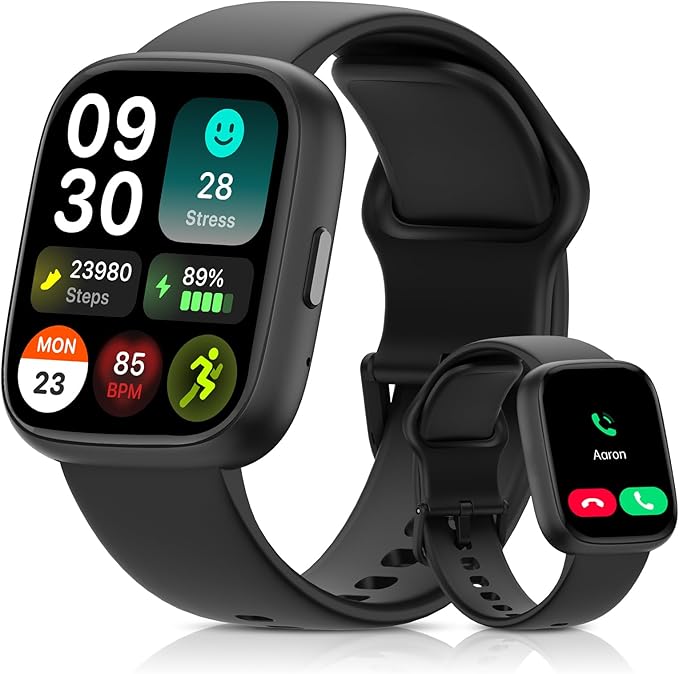 2026 Upgraded Smart Watch Alexa Built-in【1.83" HD Touchscreen】【BT5.3 Call, 100+ Sports Modes & IP68 Waterproof】 Fitness Tracker 24/7 Heart & Sleep Monitor for Android iOS Men Women