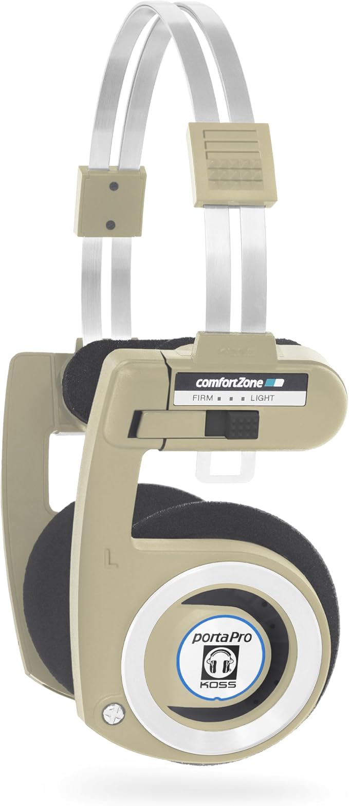 Koss Porta Pro Wireless 2.0 Bluetooth Retro Style, On-Ear Headphones, 20+ Hour Battery, USB-C Charging, Microphone, Analog Audio Pass Through, Rhythm Beige