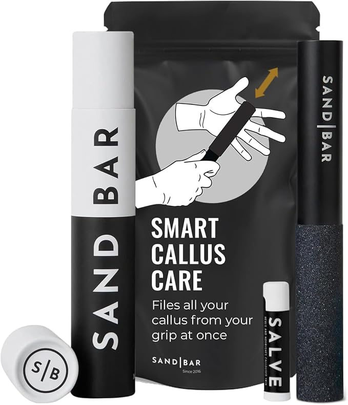SandBar Callus Remover File for Hands - Durable Aluminum Tool for Callus Care and Dead Skin Removal - Includes Nourishing Salve - Ideal for Athletes, Climbers, and Gym Enthusiasts