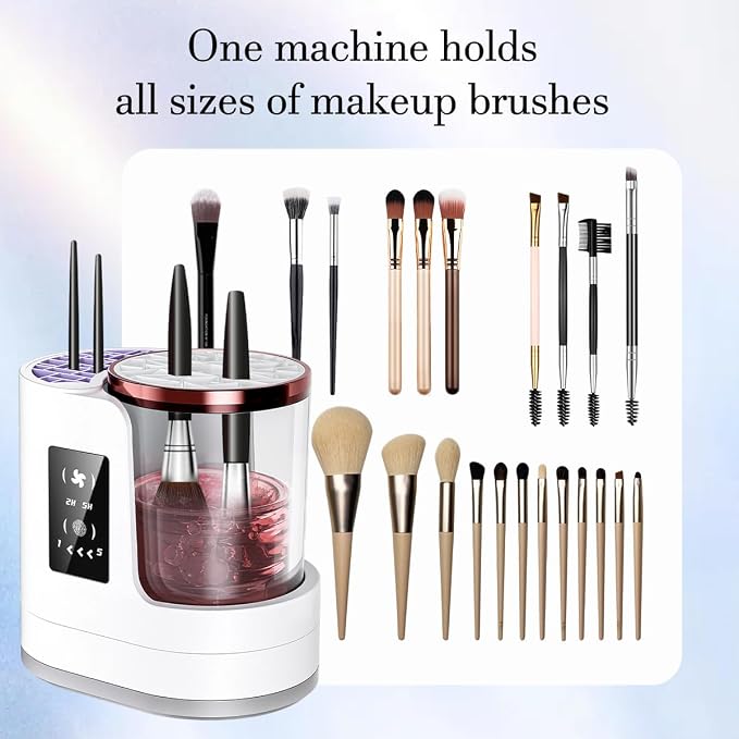 3 IN 1 Electric Makeup Brush Cleaner & Dryer Machine Automatic Cosmetic Brush Washer Portable USB Deep Cleaning Beauty Tool Gift for Women