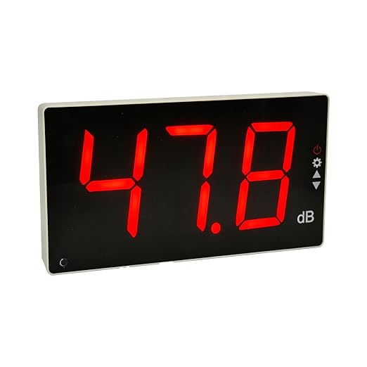 Wall Mounted Sound Level Meter, 30-130dB Digital Decibel Meter with Alarm, ±1.5dB Accuracy Noise Monitor, Type-C/Battery Powered Sound Level Monitor for Factory Office Home Noise Monitoring