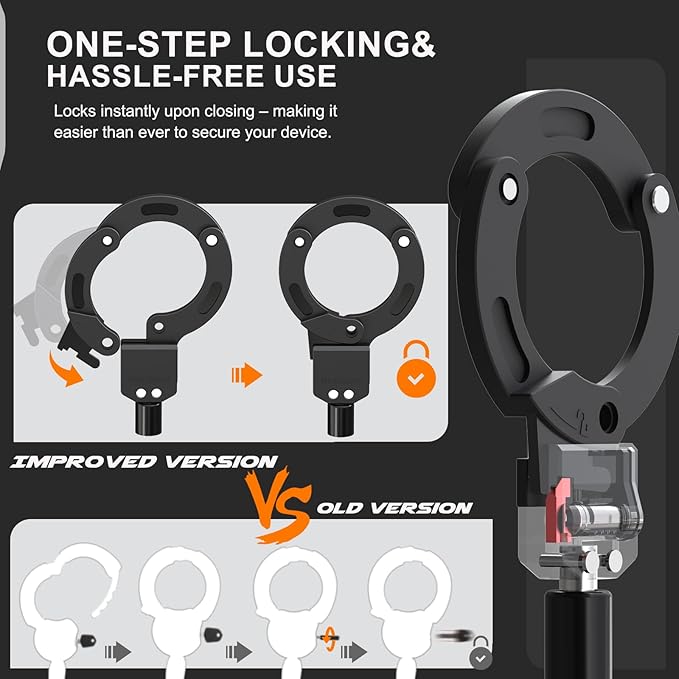 Electric Scooter Lock, High Security Scooter Lock, Keyless Locking, 35.5inch Anti Theft Bike Chain Locks with Key, Bicycle Accessories for Scooters, Bike, Fence