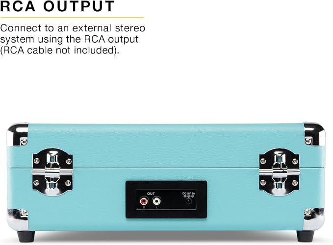Victrola Journey II (2025 Model) – Bluetooth Suitcase Record Player – Built-in Stereo Speakers with Enhanced Bass, 3-Speed Turntable, Bluetooth Input and Output, RCA & Headphone Outputs (Green)