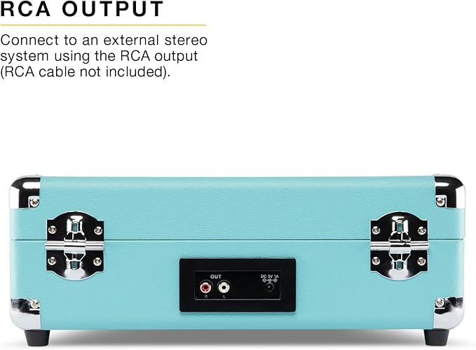 Victrola Journey II (2025 Model) – Bluetooth Suitcase Record Player – Built-in Stereo Speakers with Enhanced Bass, 3-Speed Turntable, Bluetooth Input and Output, RCA & Headphone Outputs (Black)