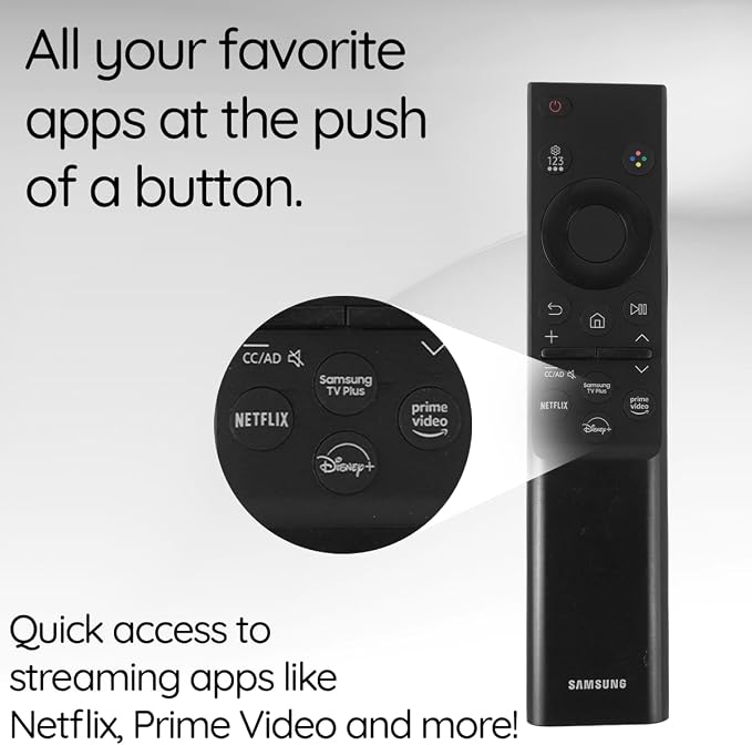 Original BN59-01457A Remote Control fit for Samsung Smart Monitor M5 and Crystal UHD Smart TV Includes Netflix, Samsung TV, Prime Video, and Disney+ Shortcuts