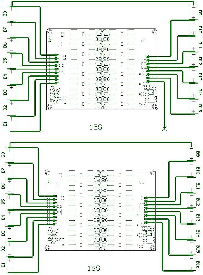12S-16S 13S 14S 15S 5A Capacitor Active Equalizer Balancer LFP Lifepo4 Lithium Lipo/Titanate LTO Battery Energy Transfer Active Equalization Module Faster Whole Group Balance