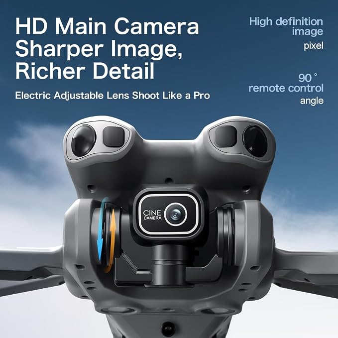 RC Drones with HD Camera for Adults, Brushless Motor Follow Me Foldable FPV RC Quadcopter with Screen Remote Controller, Optical Flow Positioning Headless Mode One Key Takeoff/Landing Lightweight Under 249g Drone Birthday Gifts for Beginners Drones wit...