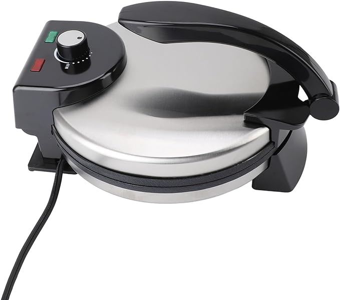 Asixxsix Roti Maker, 1100W 10inch Multipurpose Tortilla Press, Adjustable Temperature Control Non Stick Electric Tortilla Maker to Make Indian Chapati, Tortilla, Roti, Quesadilla