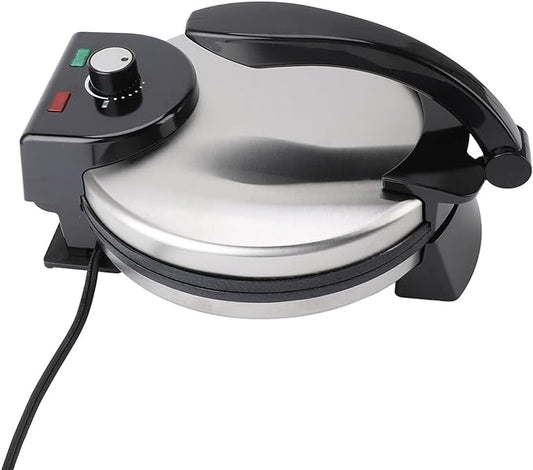 Asixxsix Roti Maker, 1100W 10inch Multipurpose Tortilla Press, Adjustable Temperature Control Non Stick Electric Tortilla Maker to Make Indian Chapati, Tortilla, Roti, Quesadilla