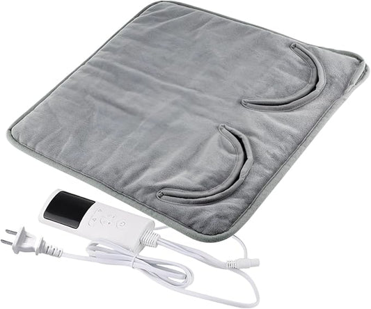 Electric Heated Foot Warmer, 110-120V, 9-Level Temp, 4-Level Timer, Crystal Super Soft, Under Desk Foot Warmer for Home Office,15.6 x 15.8 in / 39.5 x 40 cm Foot Heating Pad