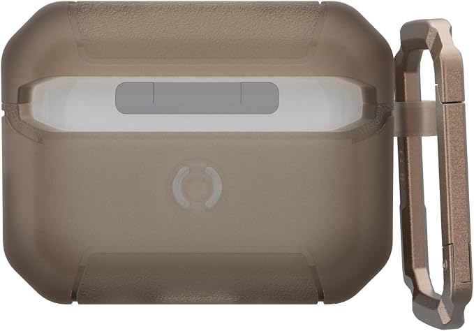 URBAN ARMOR GEAR UAG Designed for AirPods Pro 3rd Gen Case, Translucent Rugged Military Grade Drop Proof Protective Cover with Detachable Carabiner Clip & Secure Lip Closure, Scout Coyote Translucent