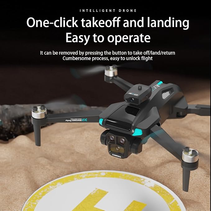 Drone For Adult,with 4.5" Screen,5G Remote Controller With Camera,6K HD Camera FPV Live Video,Altitude Hold Gesture Selfie One Key Take Off Landing 3D Flips Waypoint Fly Drone (2 Batteries)