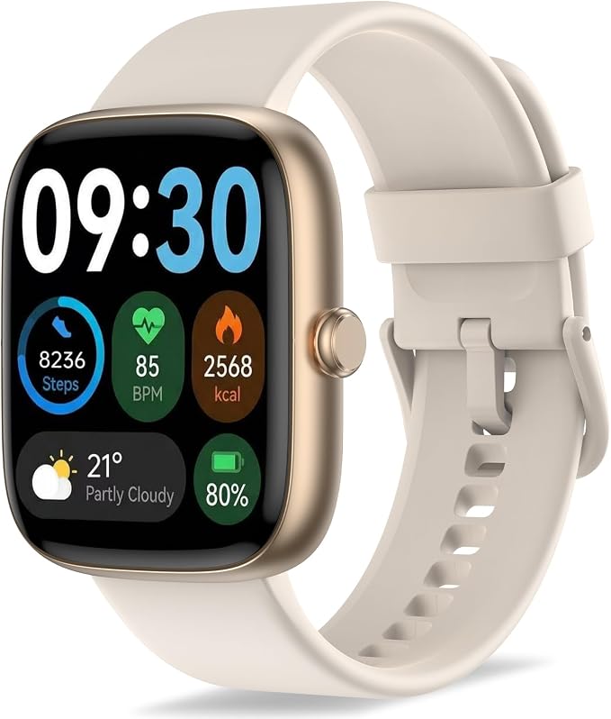 Smart Watch for Women, 1.83" HD Touchscreen Fitness Tracker, Bluetooth Calling, 110+ Sports Modes, Heart Rate SpO2 Sleep Monitor, DIY Dial, IP67 Waterproof, Compatible with Android & iOS