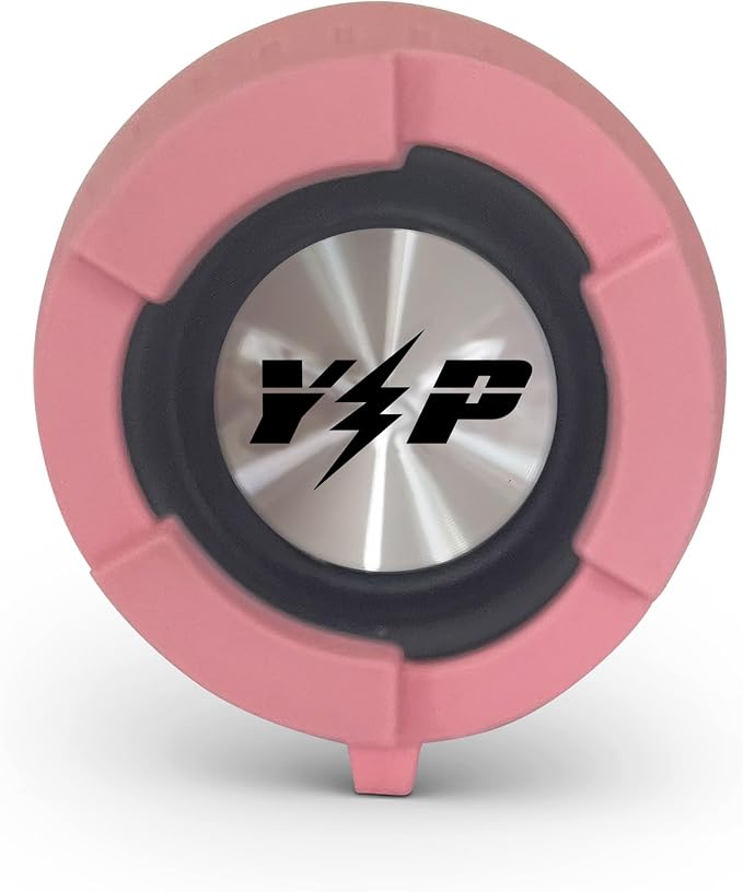 Yak-Power Drytunes Water-Resistant Portable Bluetooth Speaker | IP66 | Party Button Music Sharing | Kayaks | Boats | E-Bikes | Outdoor | Pink