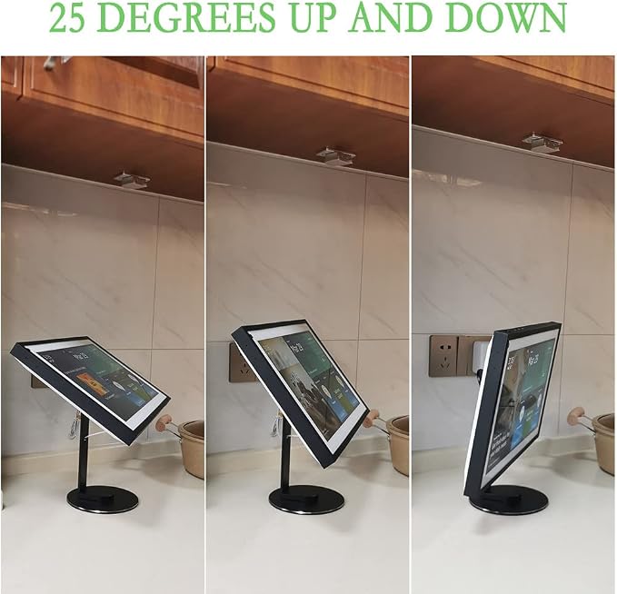 ATOPHK Ech_ooo Show 15 Stand Swivel and tilt, Only Made for Echo Show 15 Three Rotating shafts The Base is Made of Aluminum Which Makes the Product More Beautiful and Longer Service Life Black 025-01