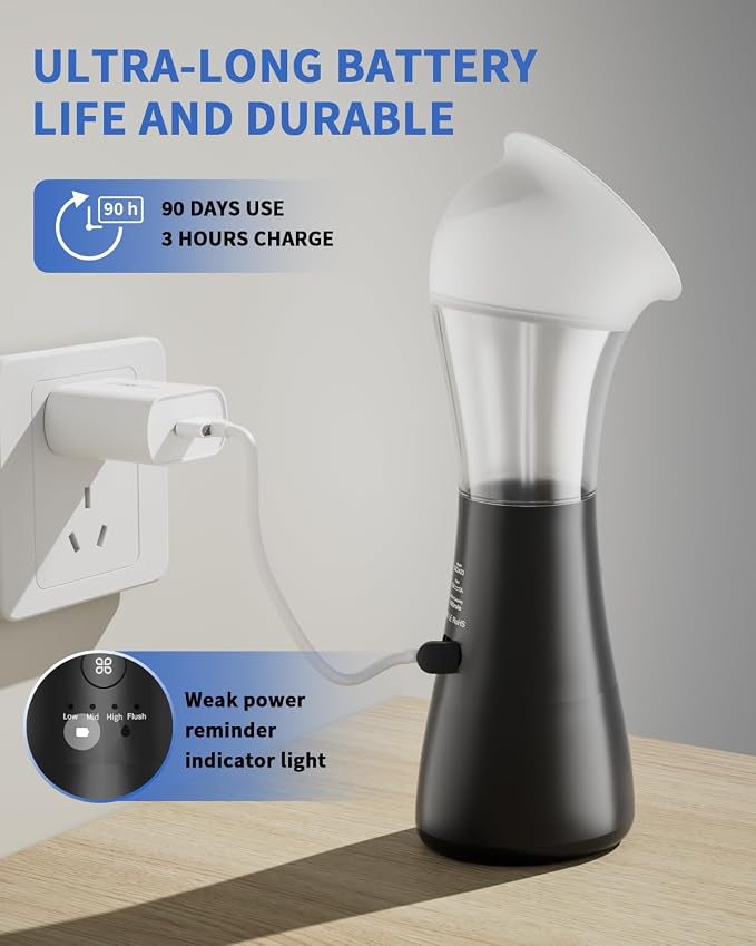 Electric Ear Wax Removal Kit with Integrated Waste Tank, Safe Water Ear Cleaner with Temperature Sensor, 4 Pressure Modes for Varying Earwax Levels – Effective Smart Ear Cleaning for Family Use