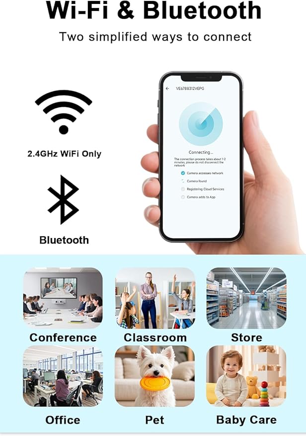 Mini Camera - 4K HD Wireless Small Camera - Tiny Indoor Security Cameras with Night Vision & Motion Detection, APP Control Nanny Cam for Home, Office, Baby, Pet, Miniguard Cam ( 2.4G & 5GHz WiFi )