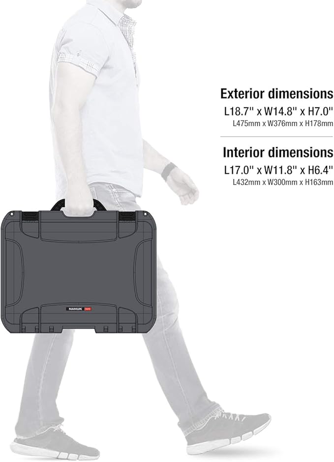 Nanuk Waterproof Hard Case with Foam Insert for DJI Air 2S Fly More Combo & Smart Controller - Graphite 925-MAVIA2S7