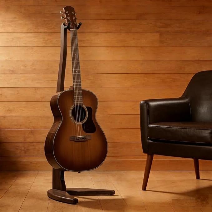 MUSO Guitar Bass Hanger Stand, Solid Wood Bow Holder Mermaid Shaped for Display and Storage, 42 inches Height Anti-scratched and Anti-bump, Decorate Studios, Living room and Stage (Zebra, 1)